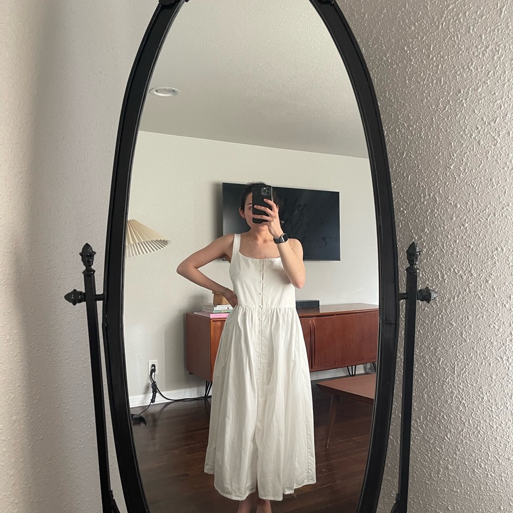 Something to hold canopy dress white cotton sun dress